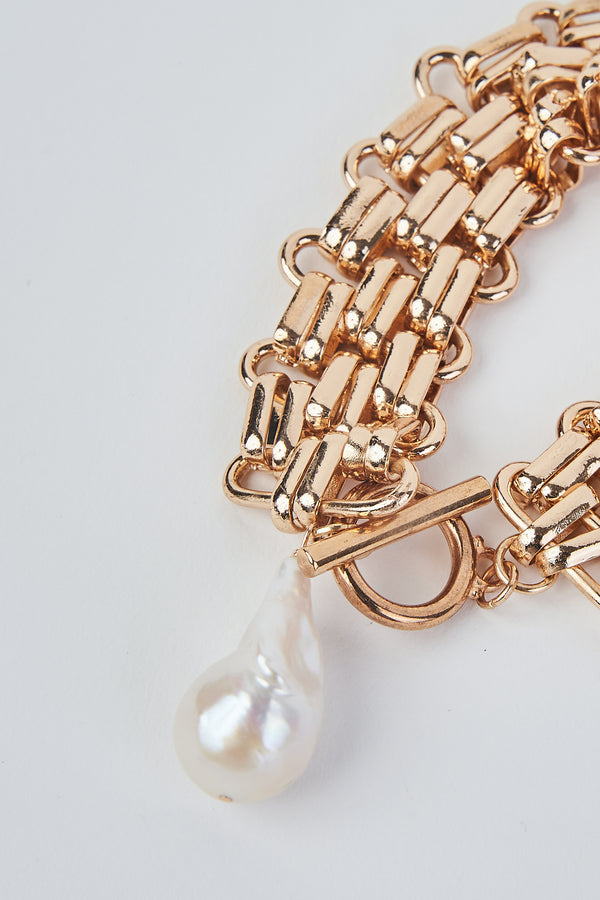 Chain Bracelet With Pearl
