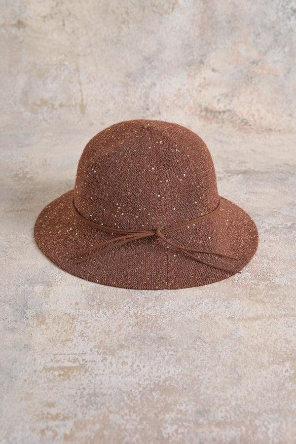 Cinnamon Shimmer Weave Cloche