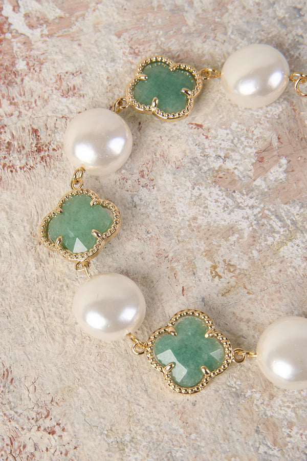 Clover Pearl Bracelet