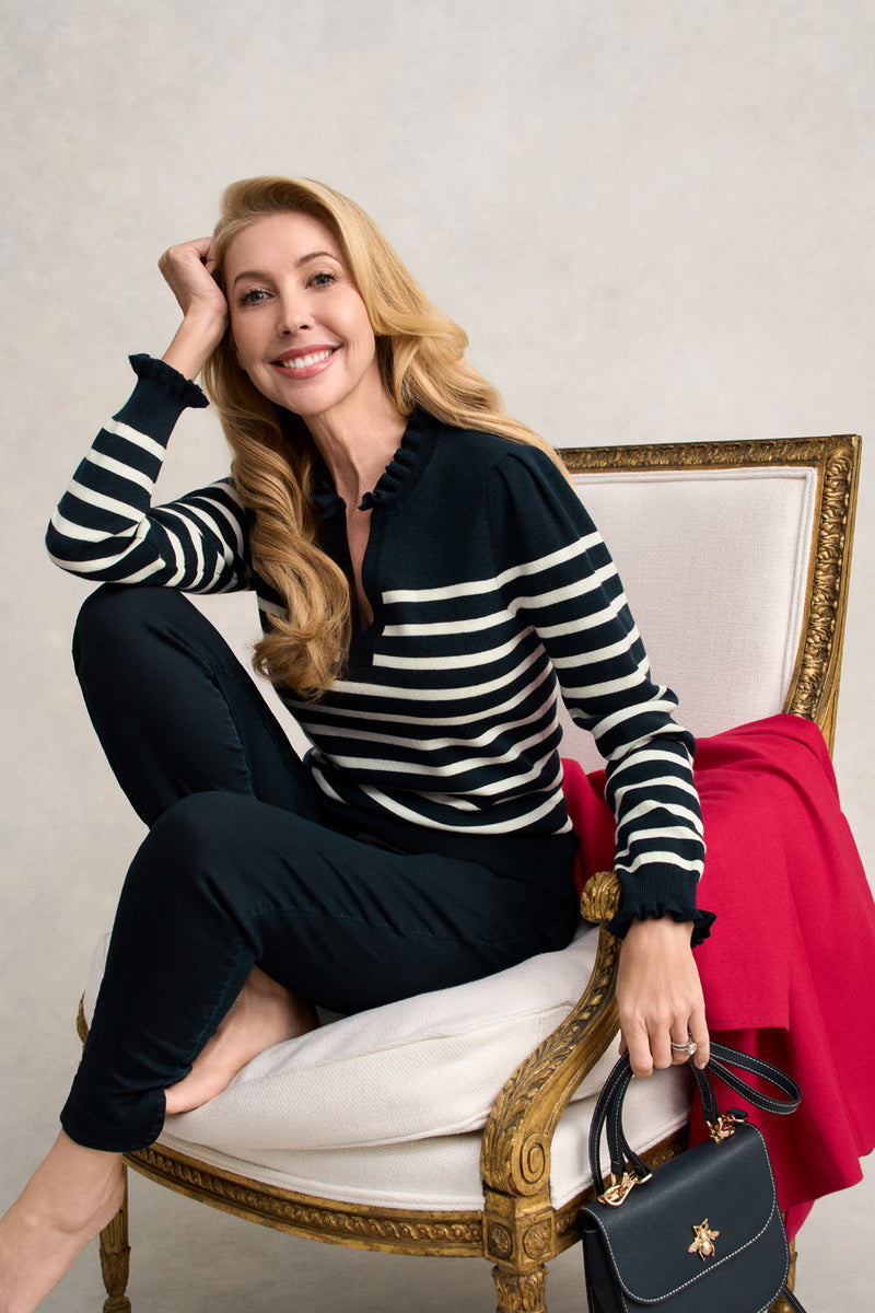 Stripe Wool Jumper - Cream & Ink Stripe