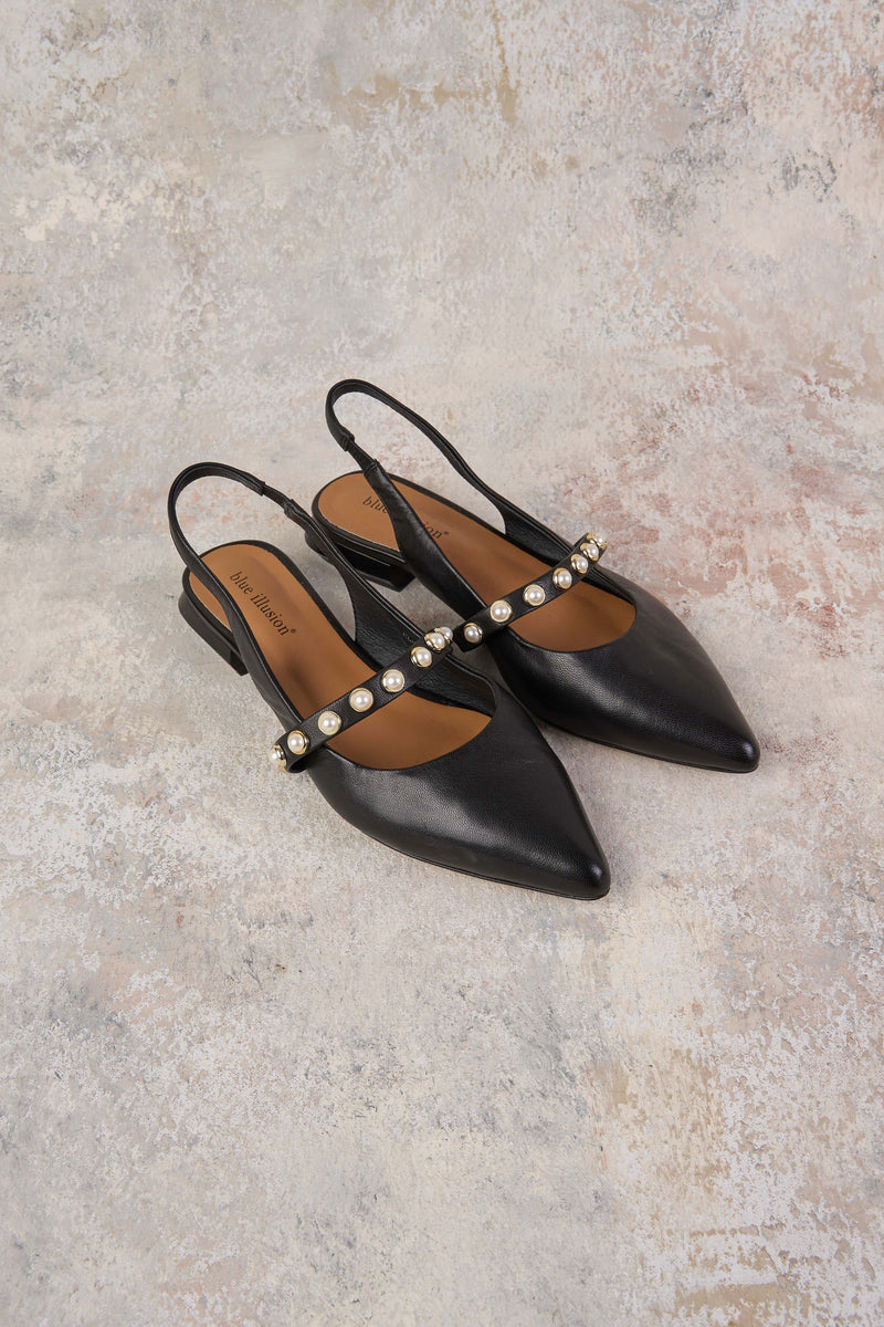 Elisa Pointed Flat - Black