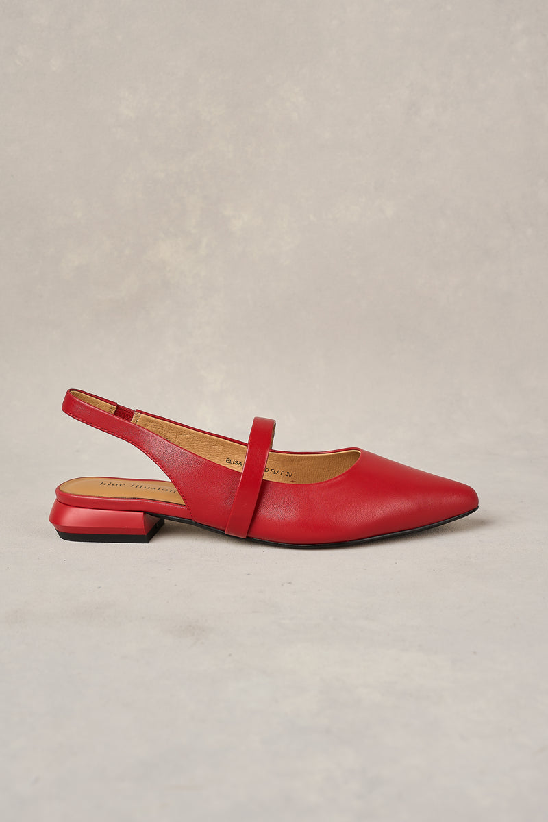 Elisa Pointed Flat - Rouge