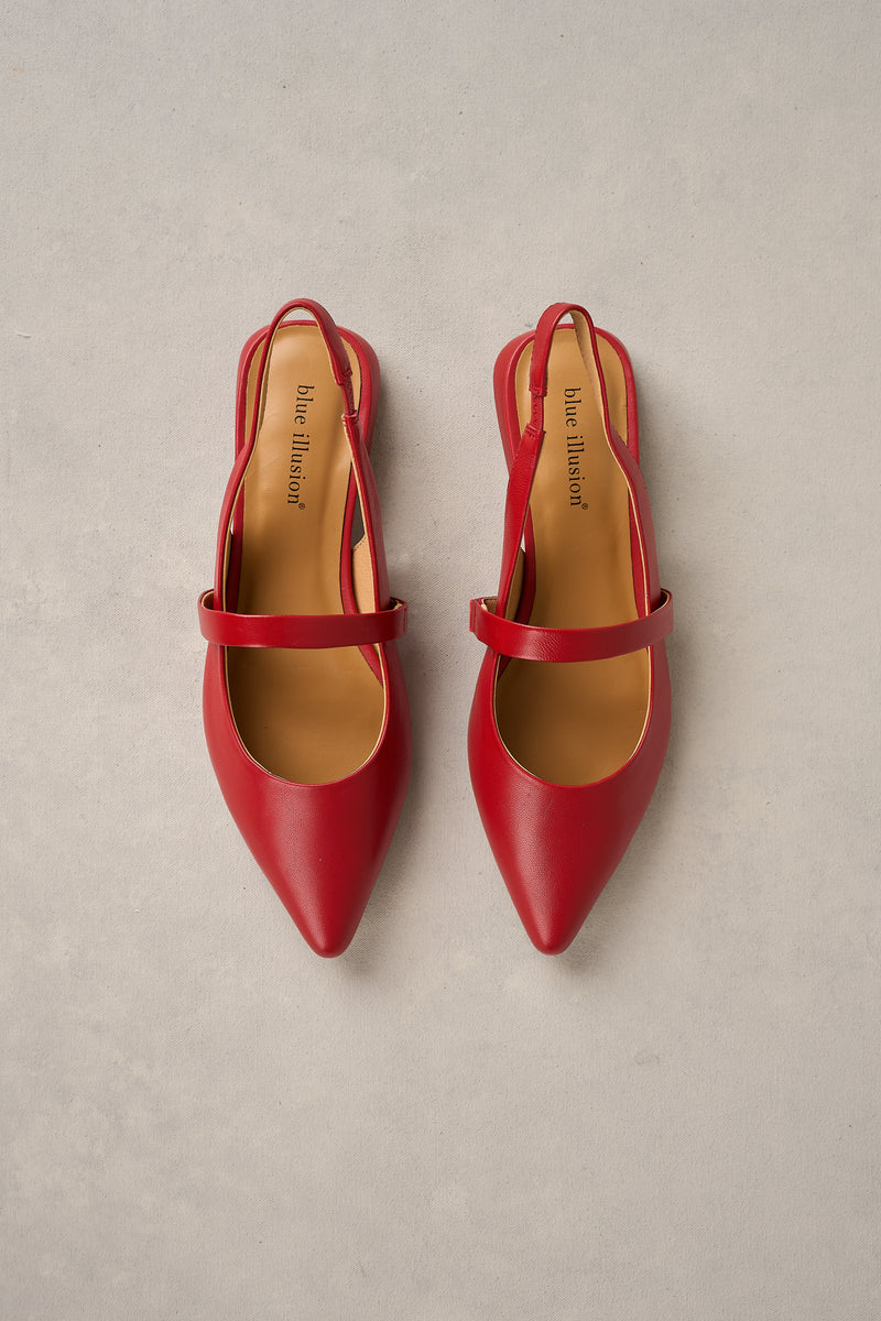 Elisa Pointed Flat - Rouge
