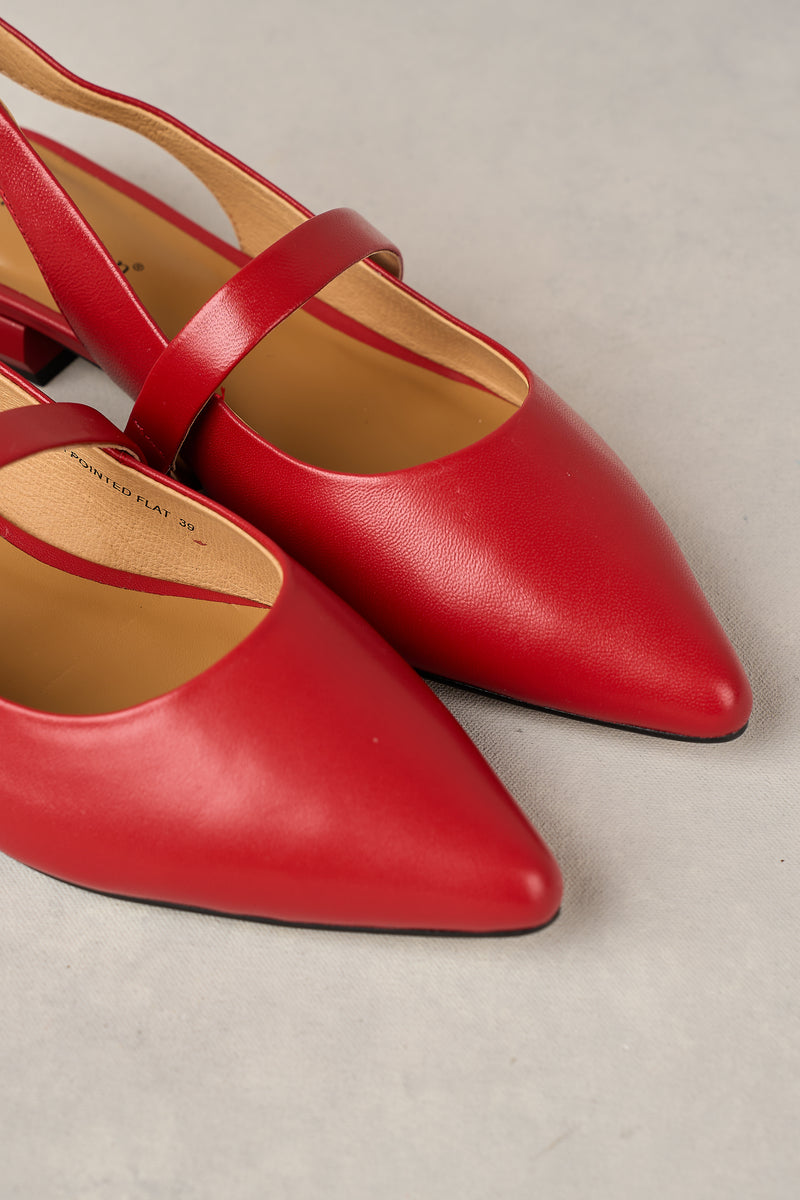 Elisa Pointed Flat - Rouge