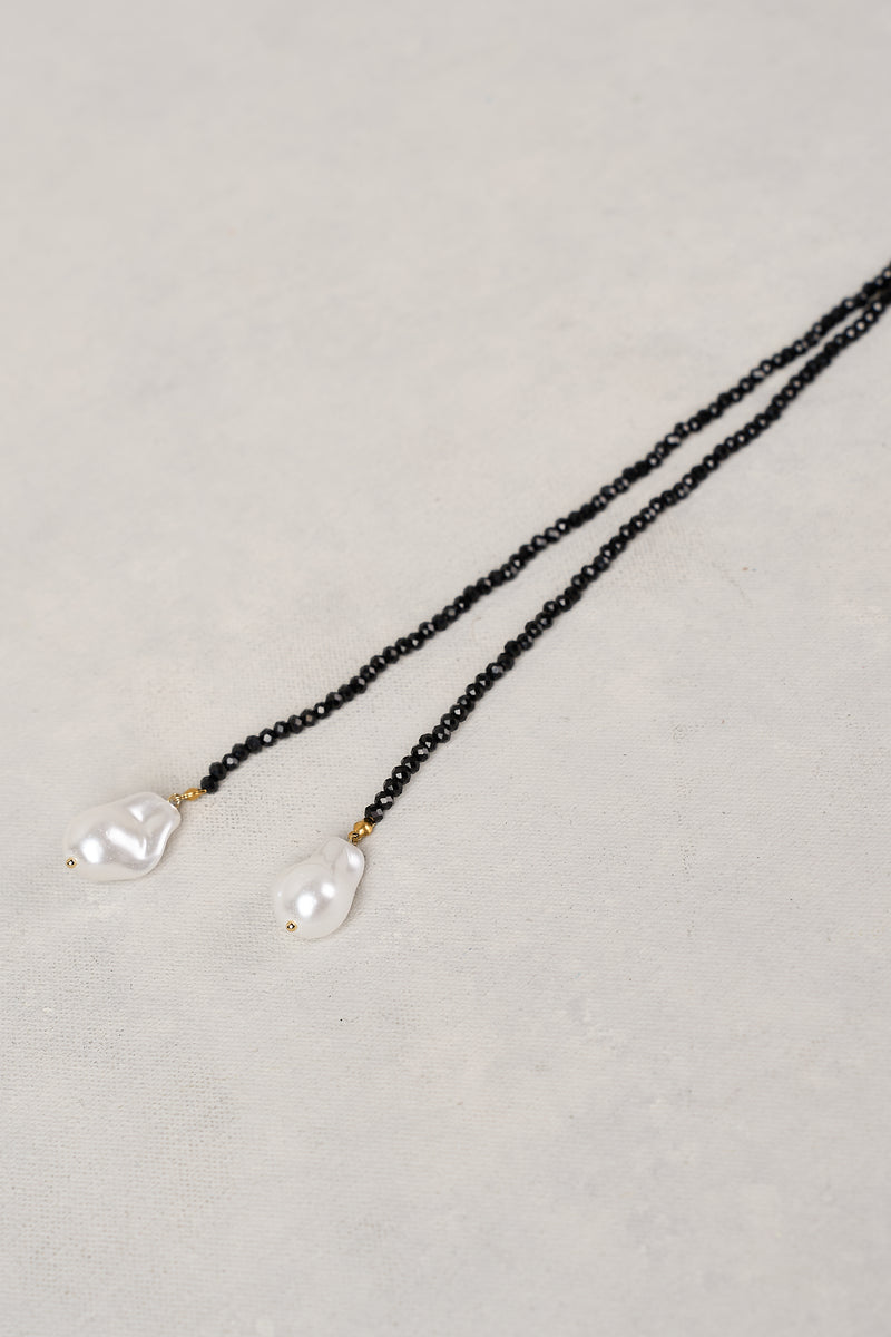 Faceted Rope Necklace - Black