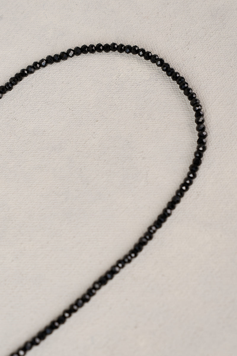 Faceted Rope Necklace - Black