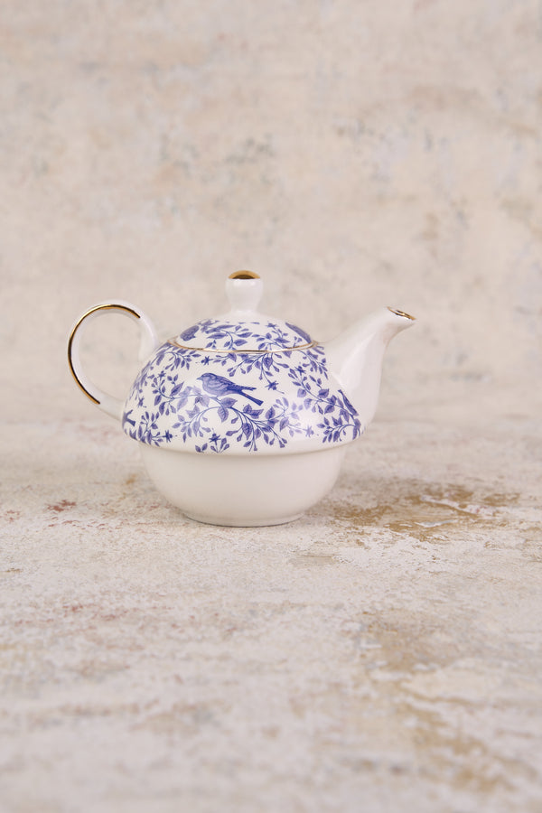 French Blue Bird Tea For One