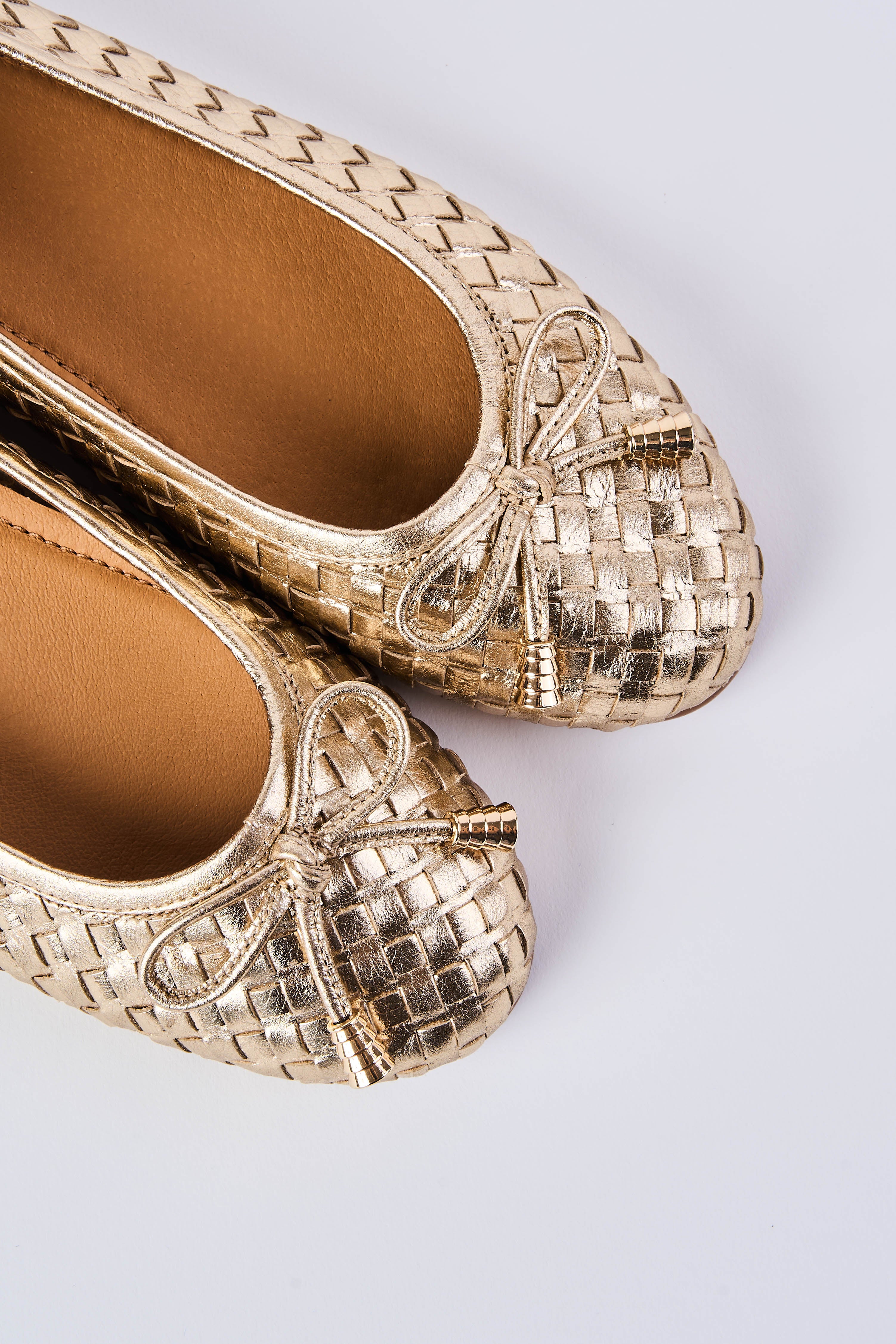 Gold ballet fashion flats australia