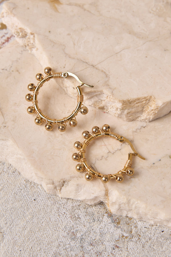 Gioia 18k Gold Plated Hoops