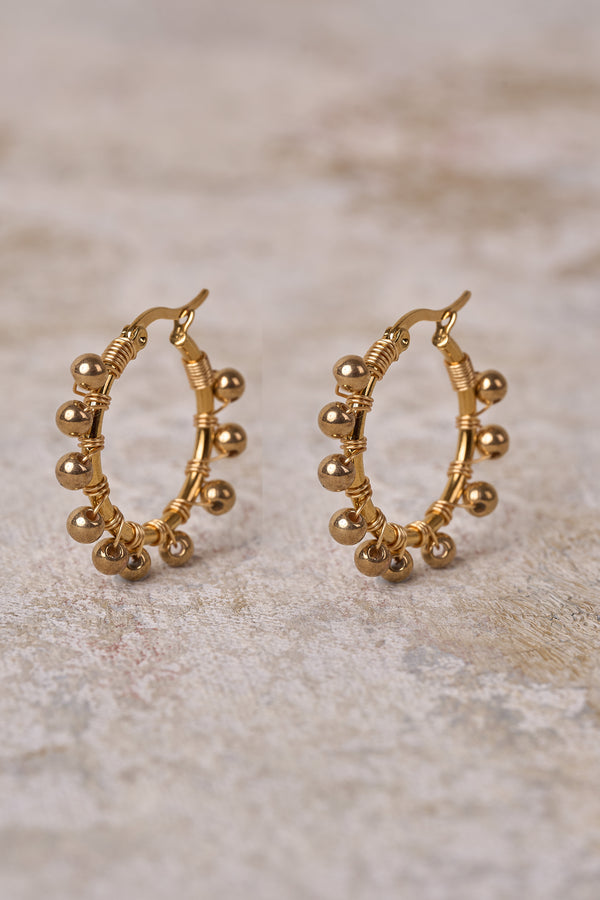 Gioia 18k Gold Plated Hoops