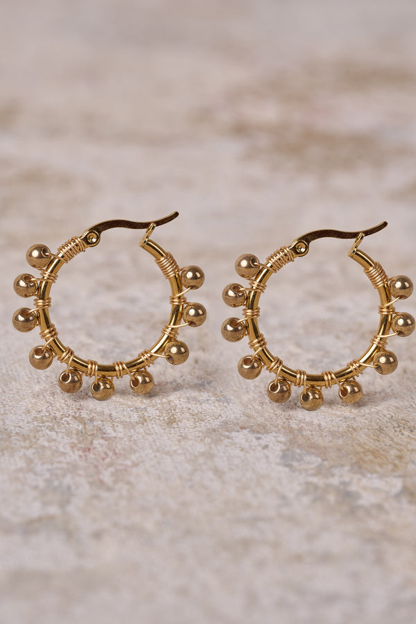 Gioia 18k Gold Plated Hoops