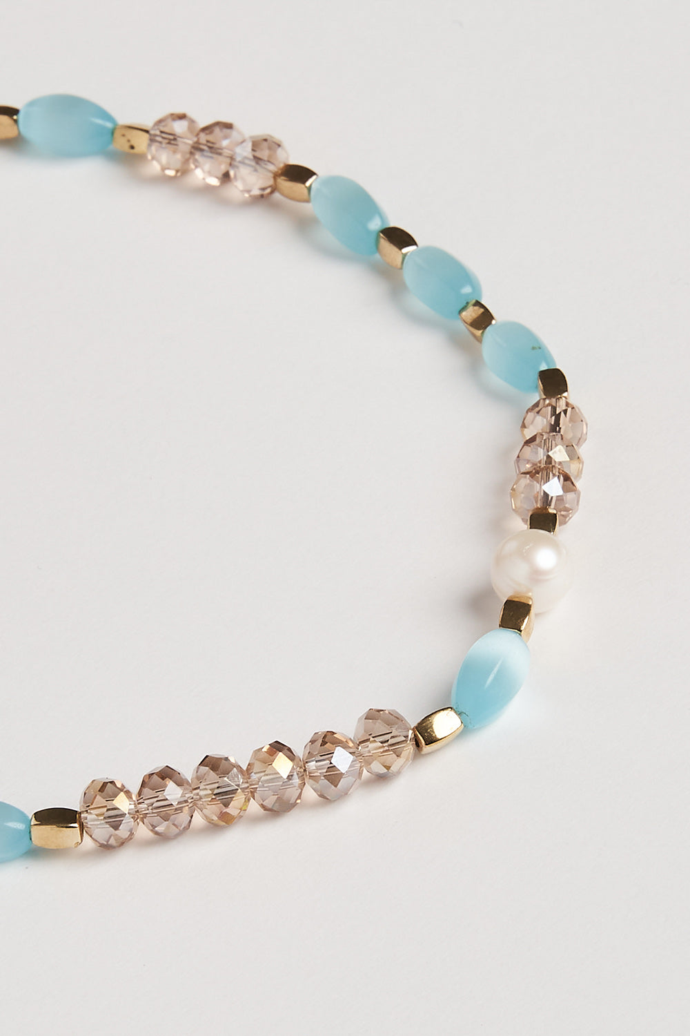 Peridot, Amethyst and Cranberry Glass Beads Necklace - Estella Loretto