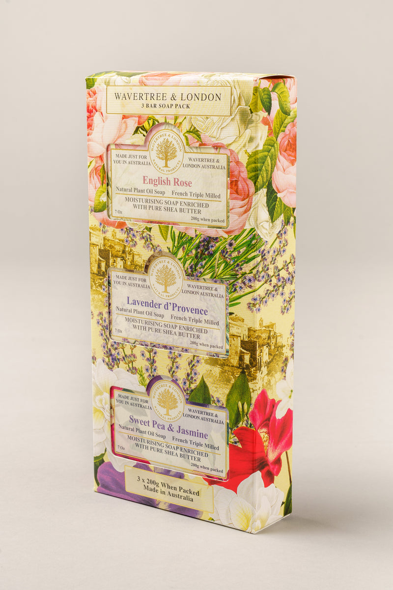 Wavertree Floral Trio of Soaps
