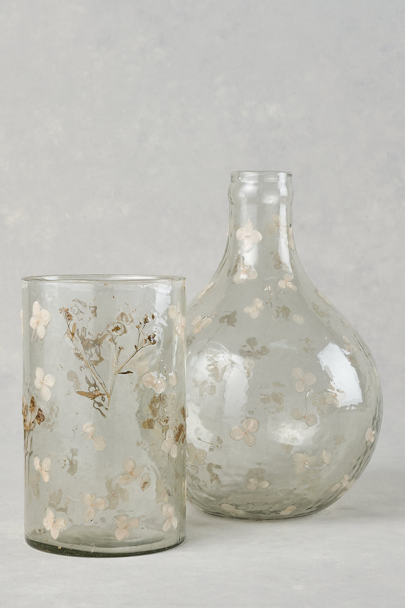 round floral vase - multicolour