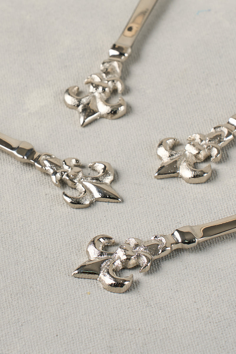 Fleaur De Lys Teaspoons - silver