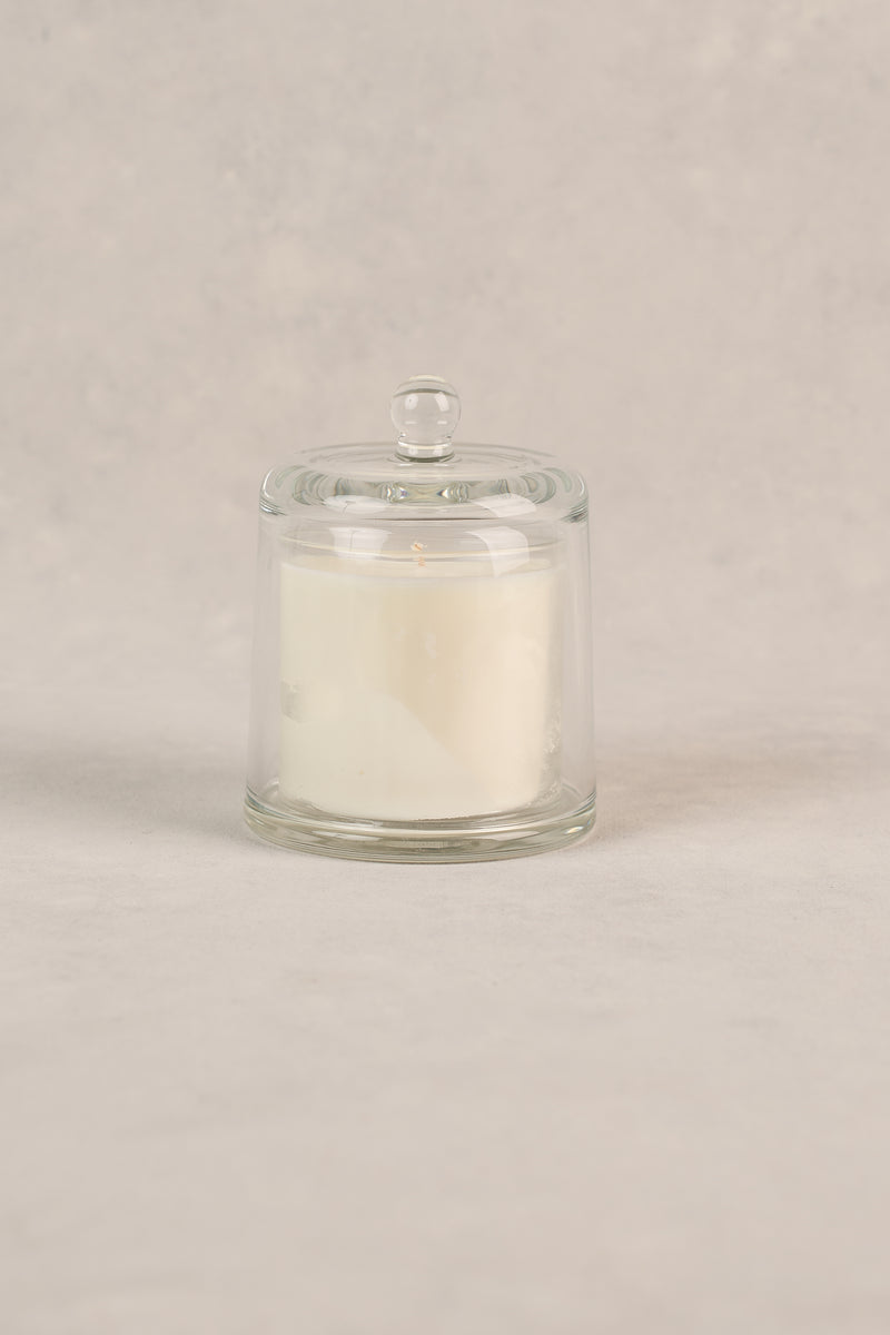 Country Garden Glass Cloche Candle