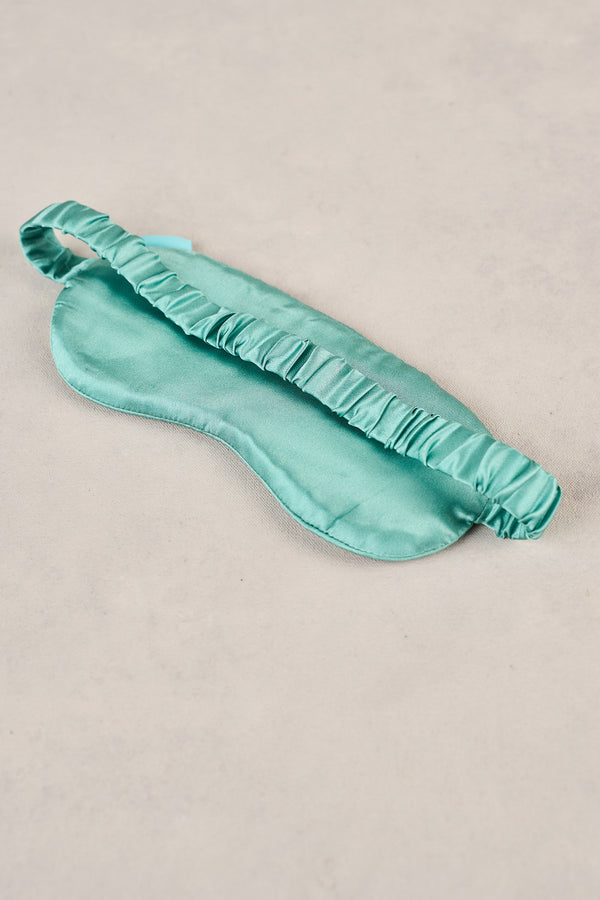 Azure Floral Silk Eye Mask