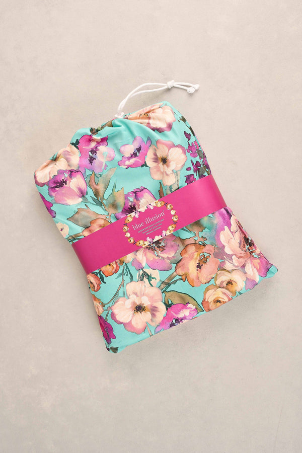 Azure Floral Quilt Cover Set