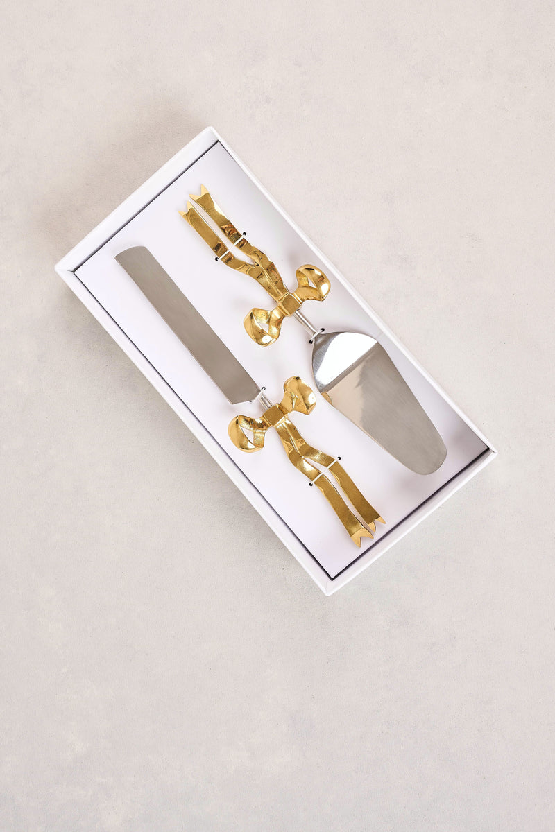 Bow Cake Servers Set