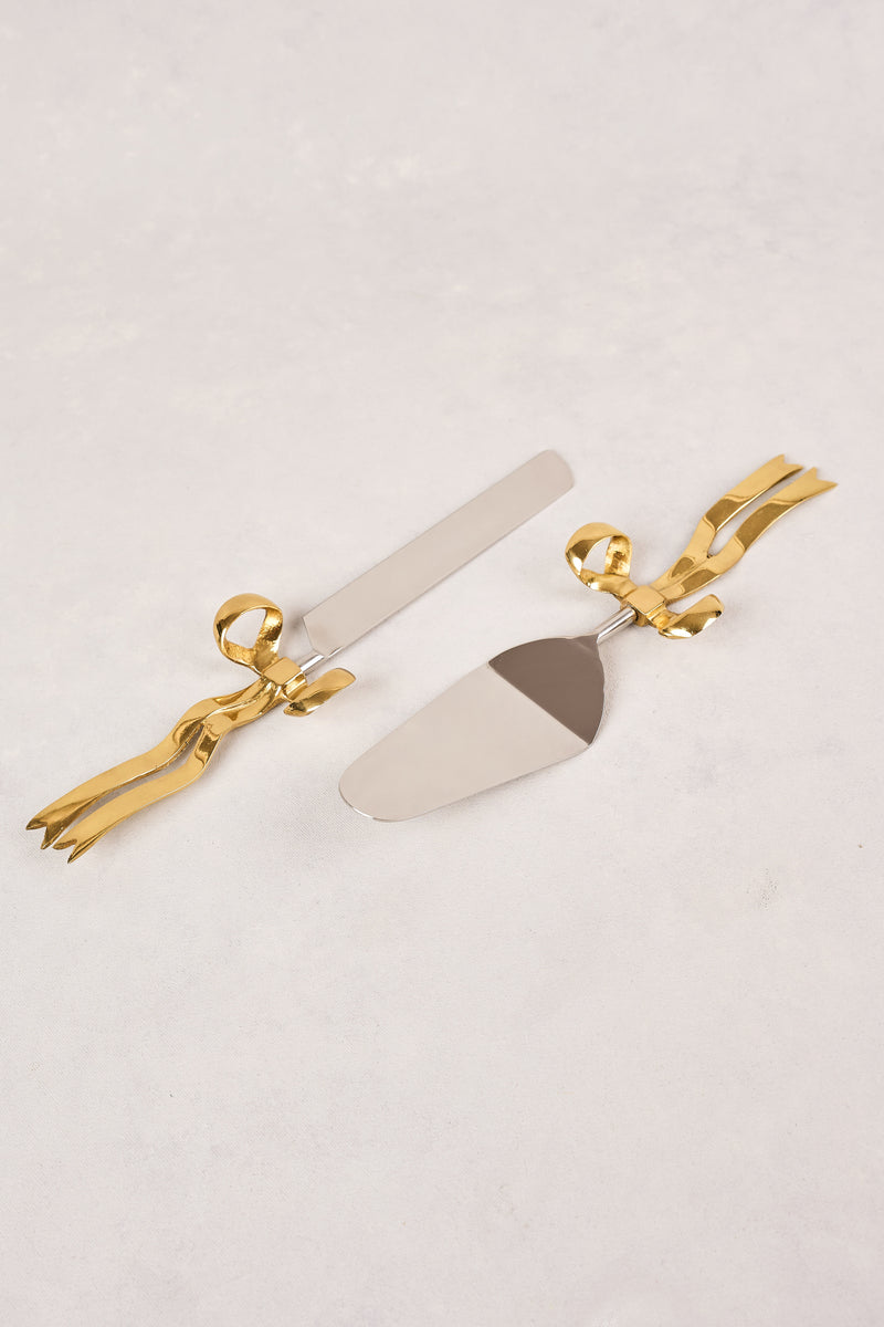 Bow Cake Servers Set