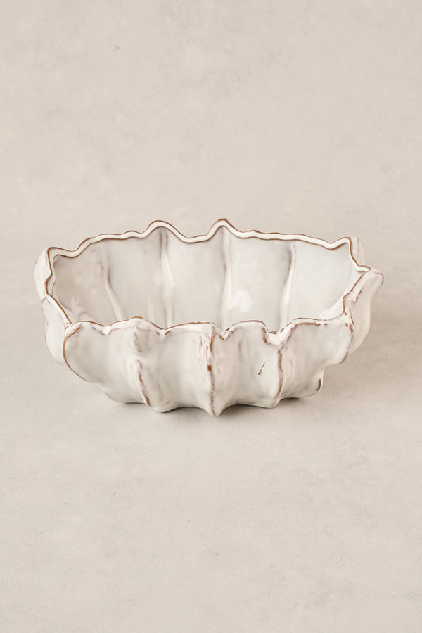 Scalloped Ceramic Bowl