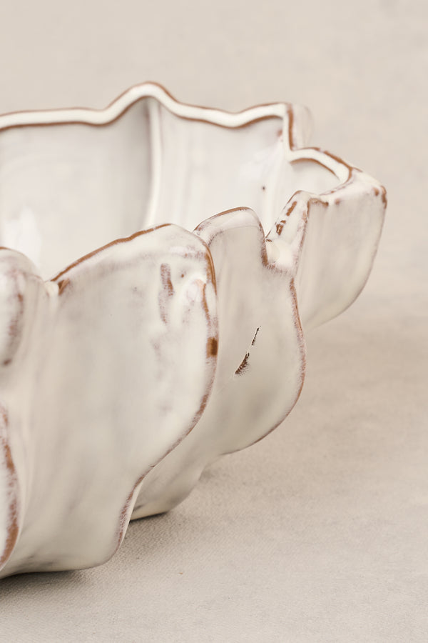 Scalloped Ceramic Bowl