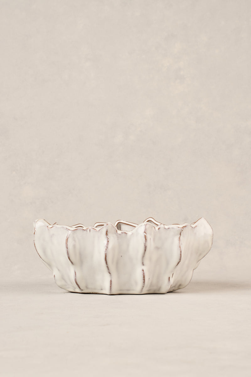 Scalloped Ceramic Bowl