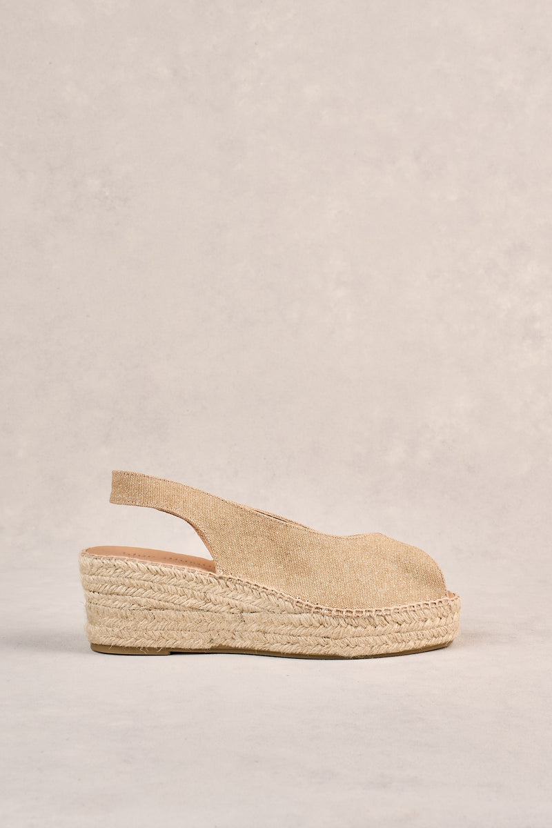 Isla Espadrille - Tan Shimmer