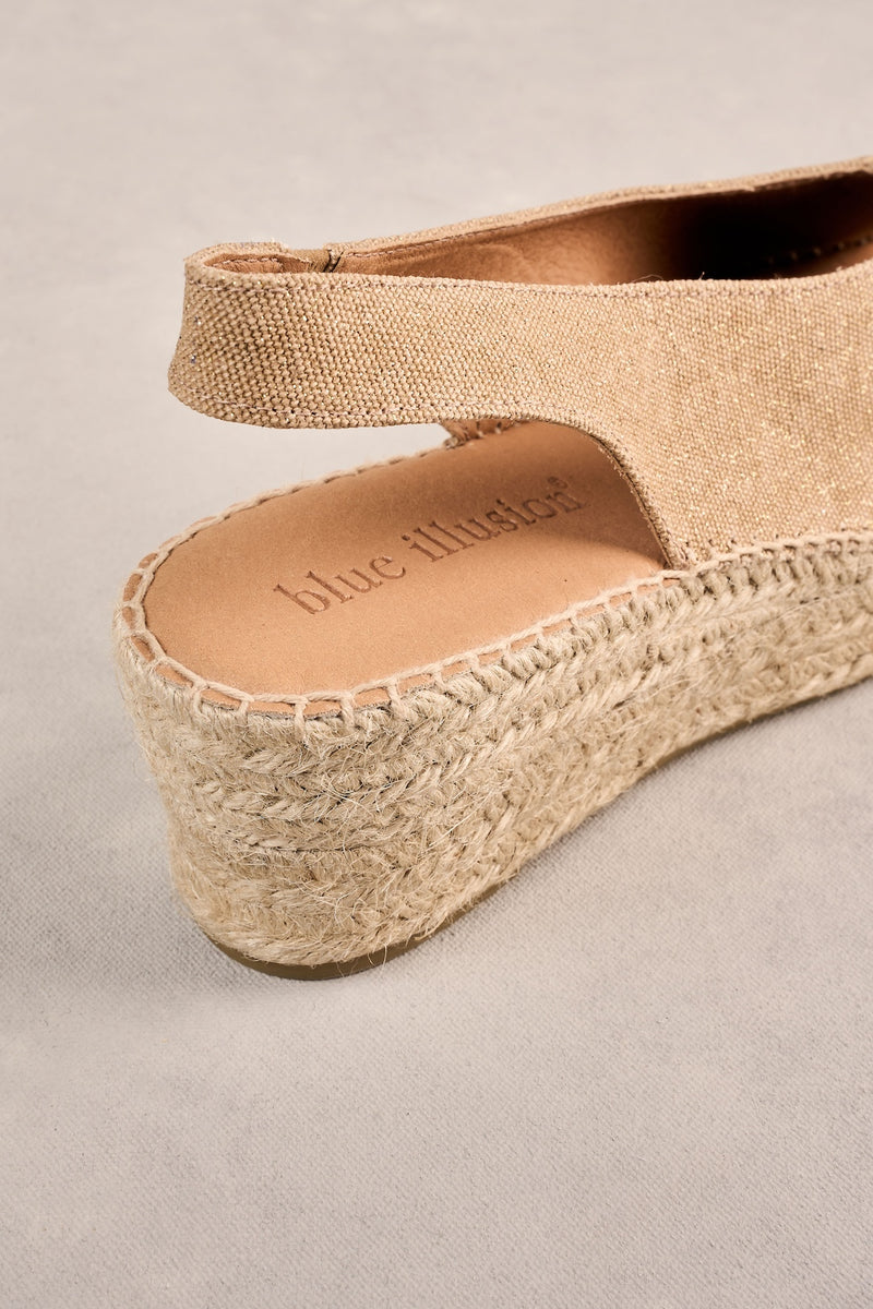 Isla Espadrille - Tan Shimmer