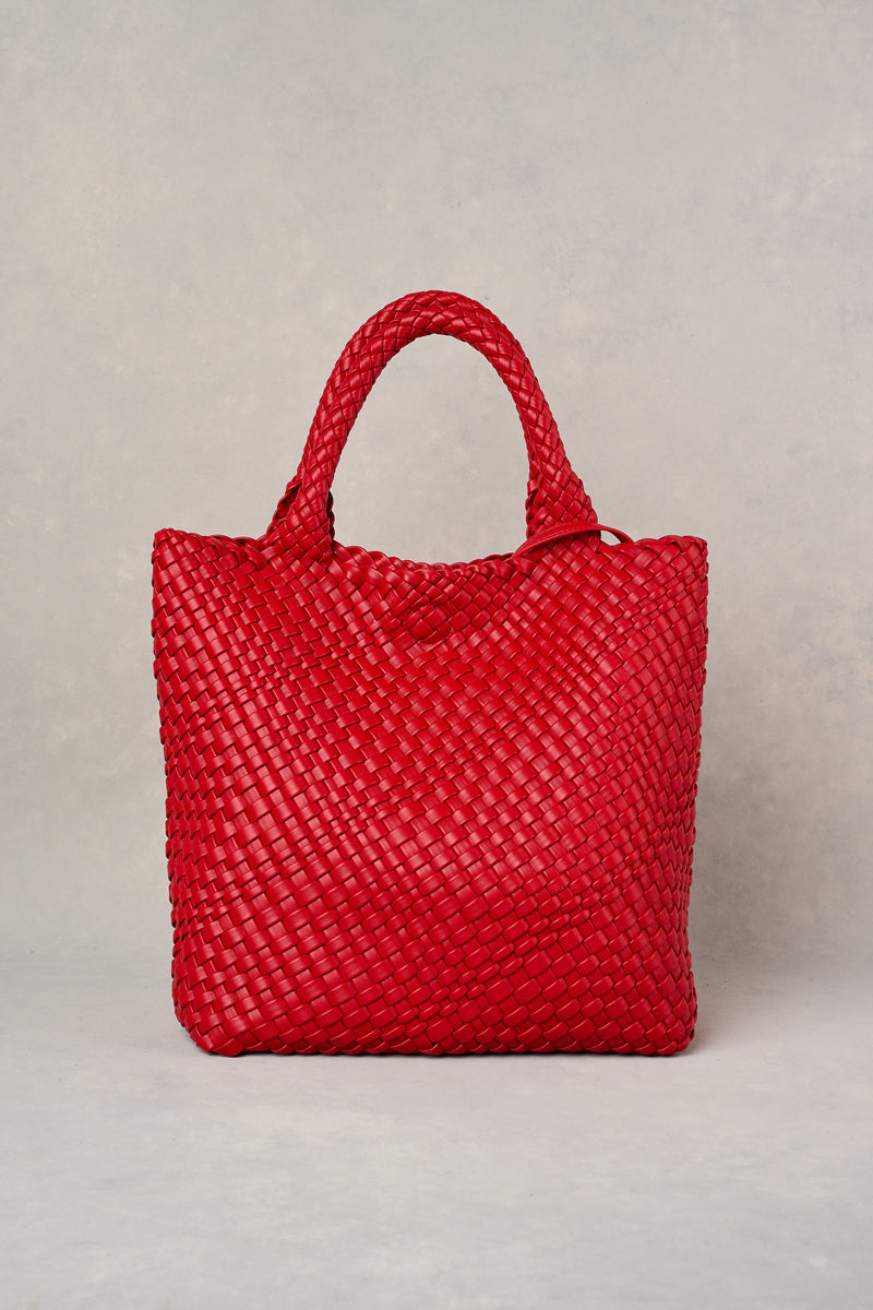Kira Woven Tote - Rouge