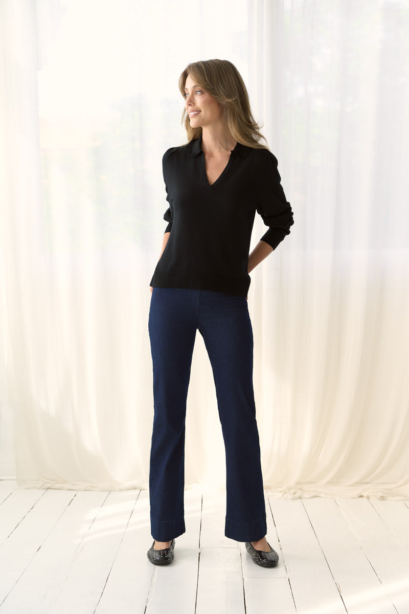 Long Sleeve Wool Knit - Black