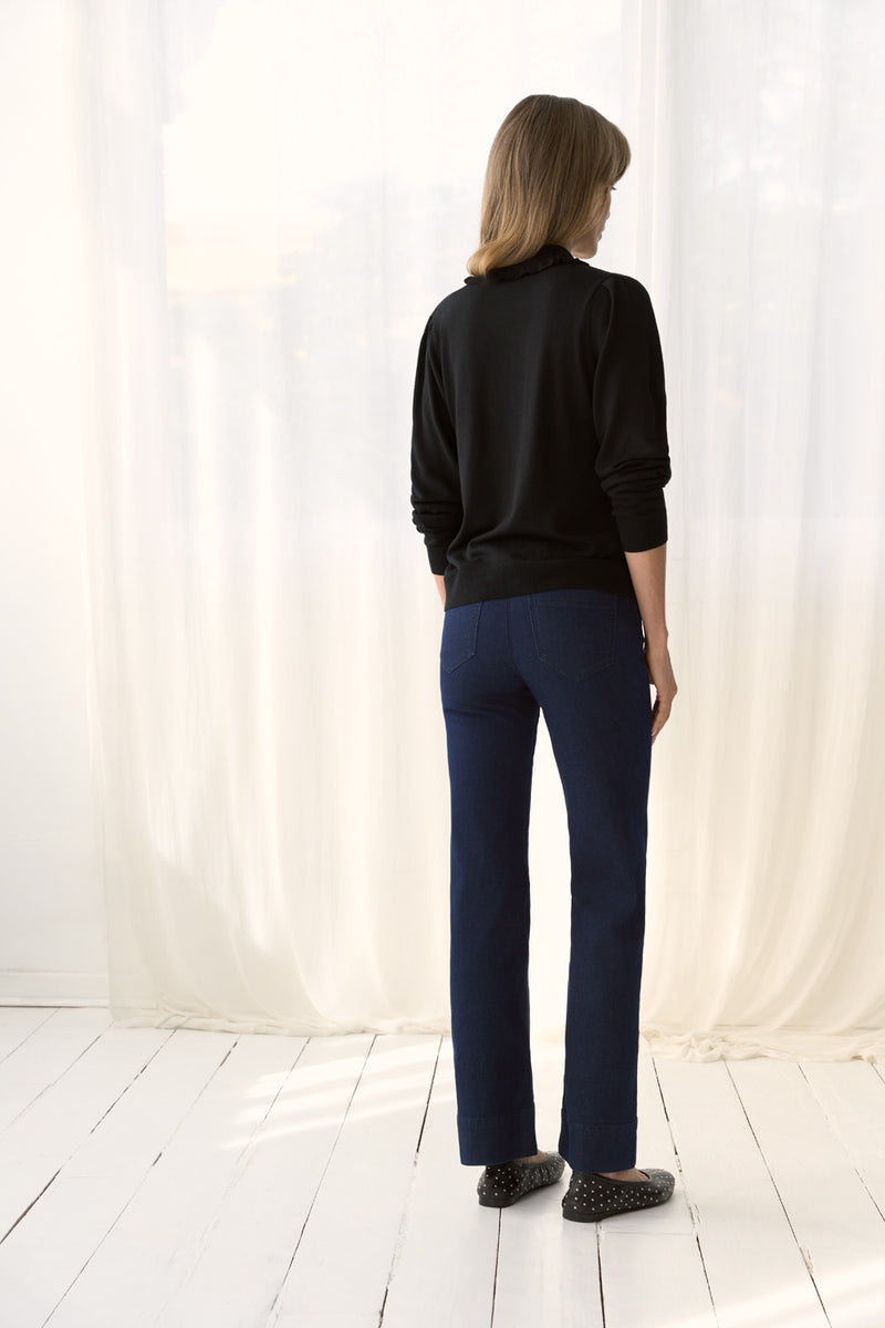 Long Sleeve Wool Knit - Black