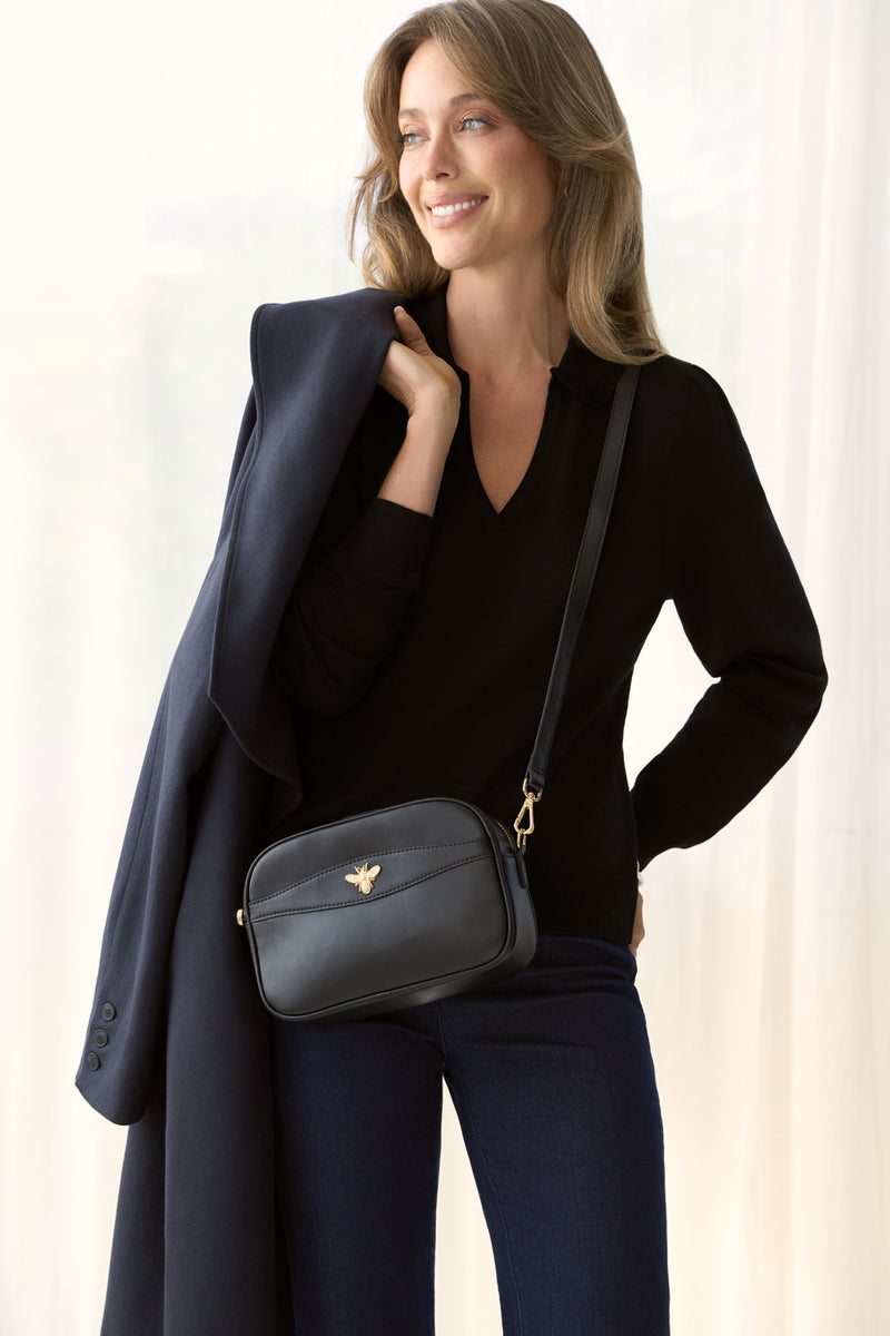 Long Sleeve Wool Knit - Black