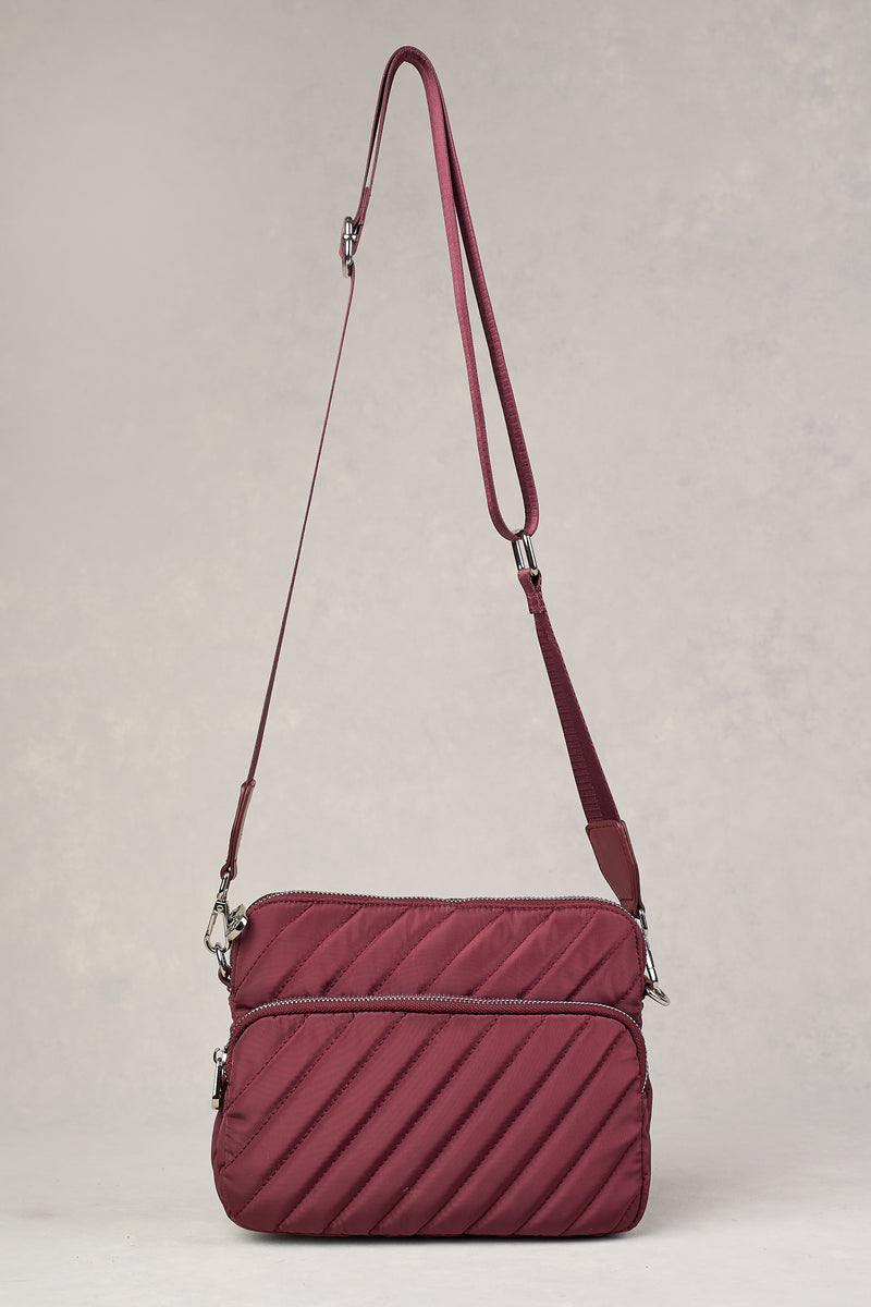 Manon Quilted Crossbody Bag - Merlot