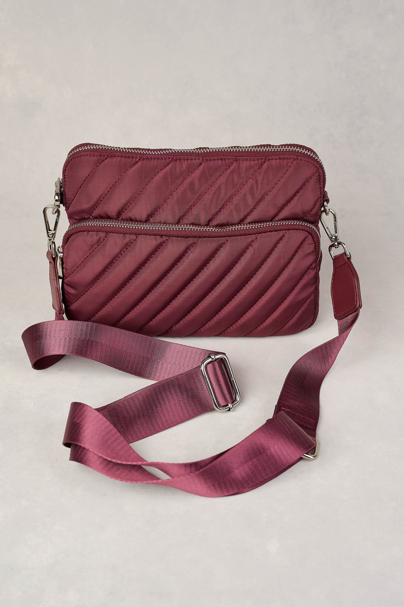 Manon Quilted Crossbody Bag - Merlot