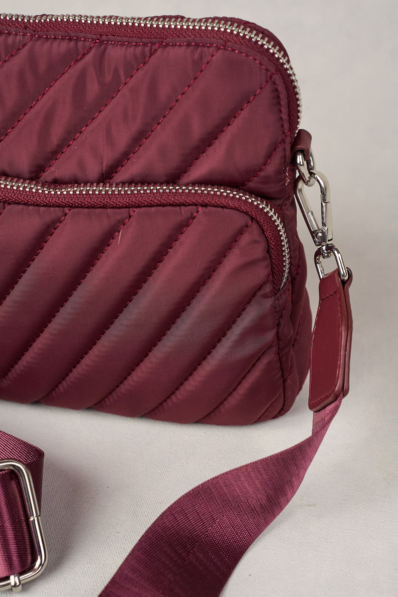 Manon Quilted Crossbody Bag - Merlot