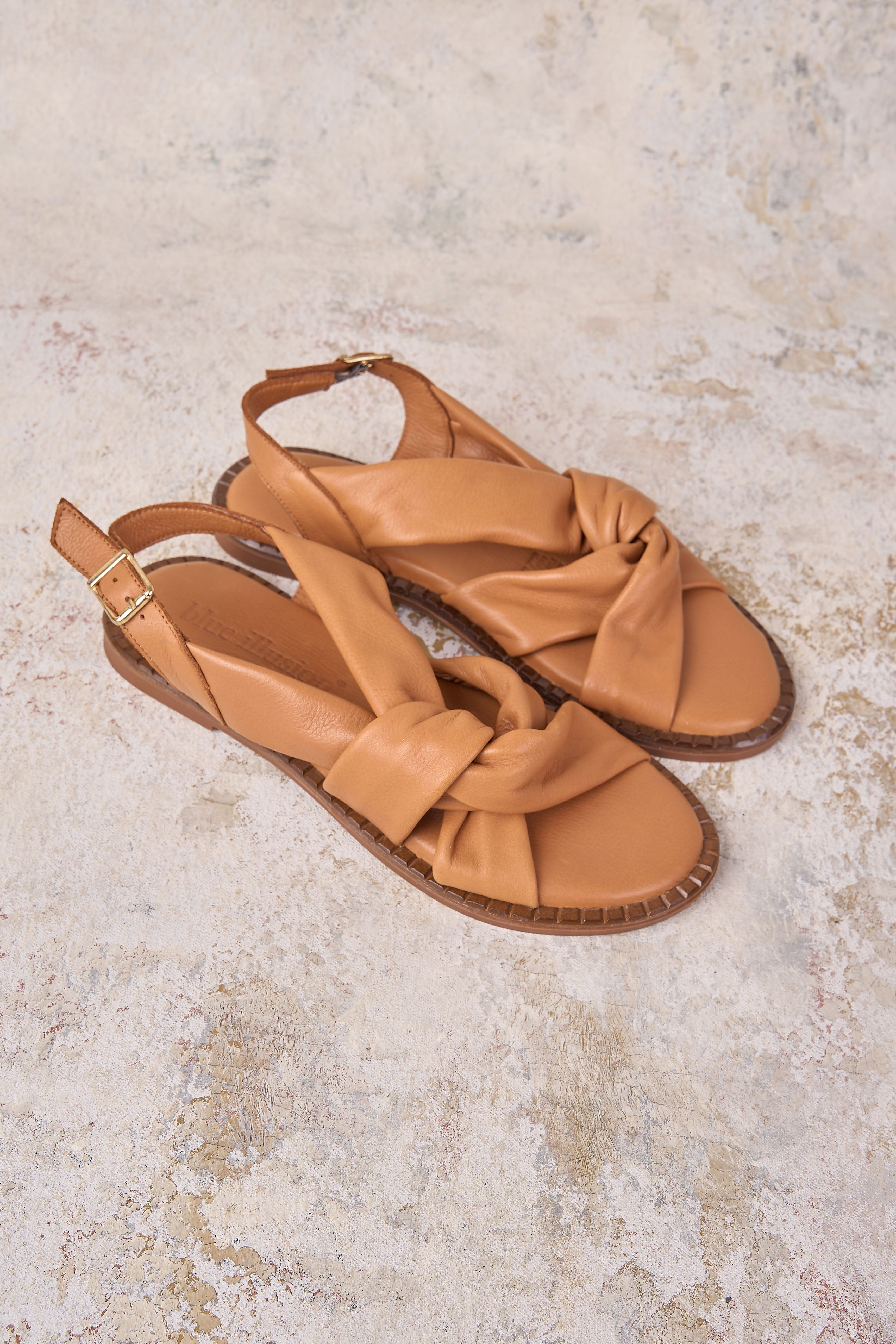 Mikayla Slingback Sandal Tan – Blue Illusion - Main Image