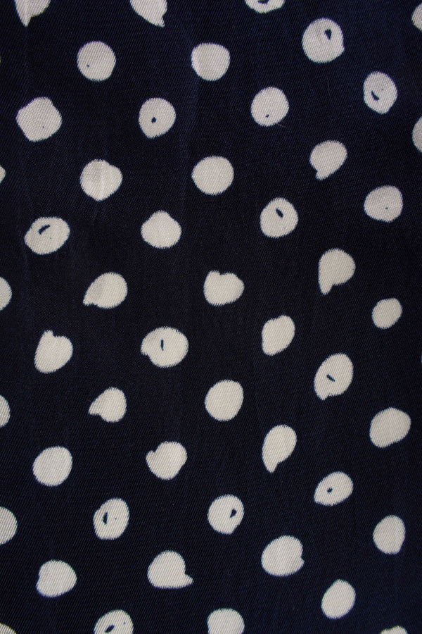 NAVY SPOT SILK NECKTIE - MULTICOLOUR