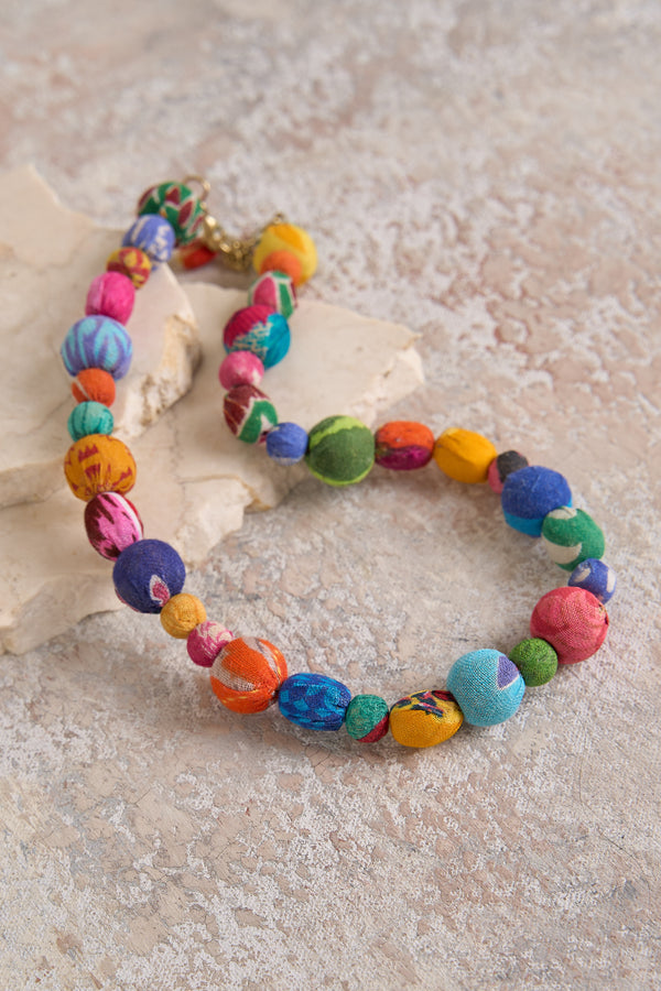 Neon Kantha Necklace