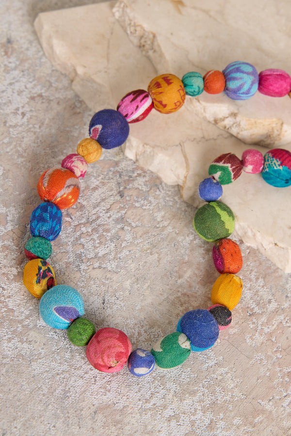 Neon Kantha Necklace