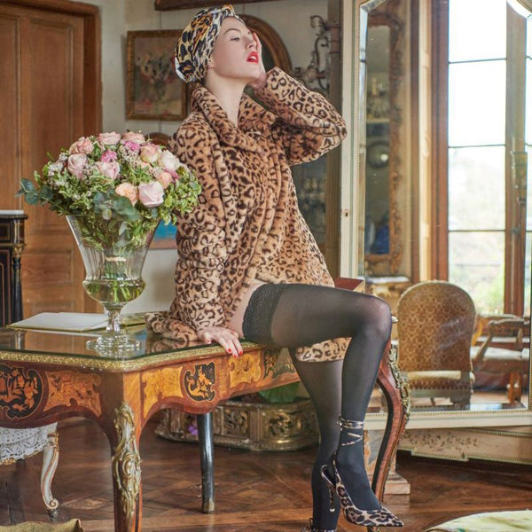 Sunday Life feature, leopard print dressing, leopard faux fur coat
