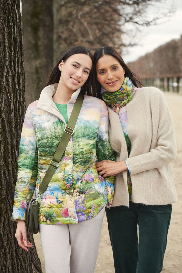 Paris photoshoot of mother and daughter wearing leisurewear