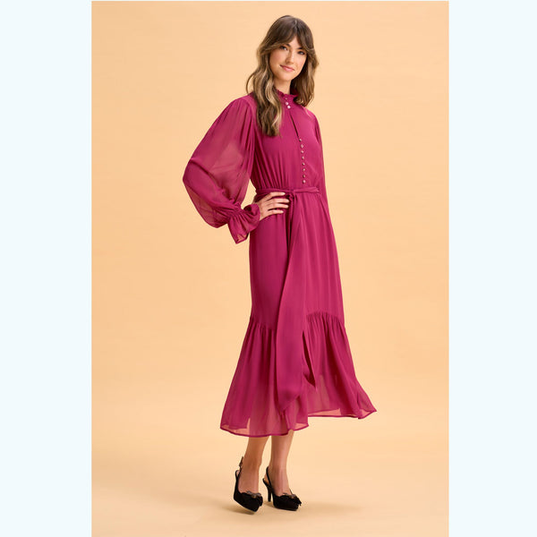 Shirred Midi Dress, Travel wear, Catriona Rowntree