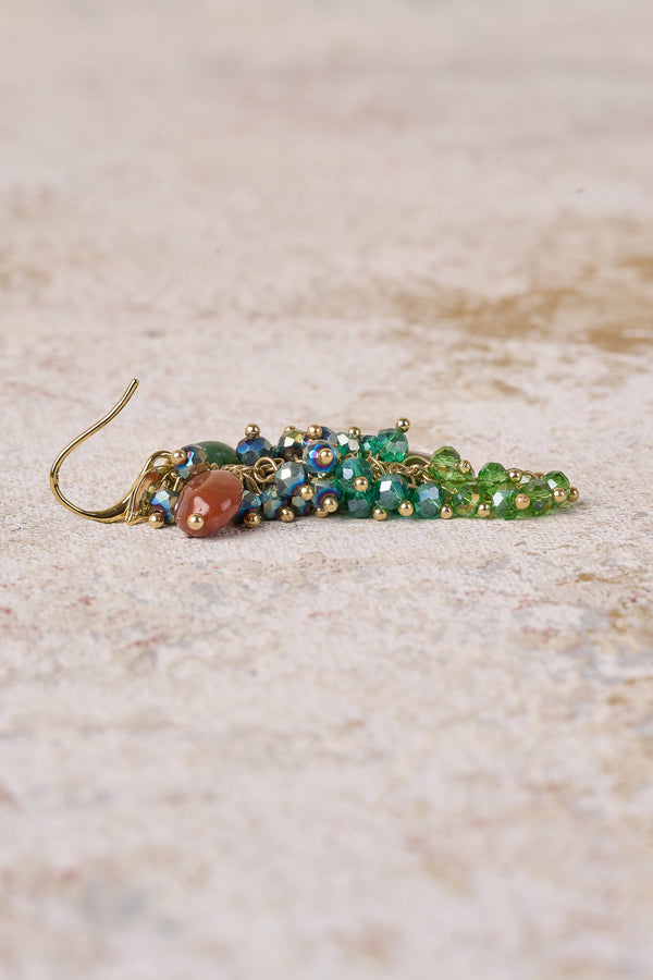 Olive Stone Drop Earrings