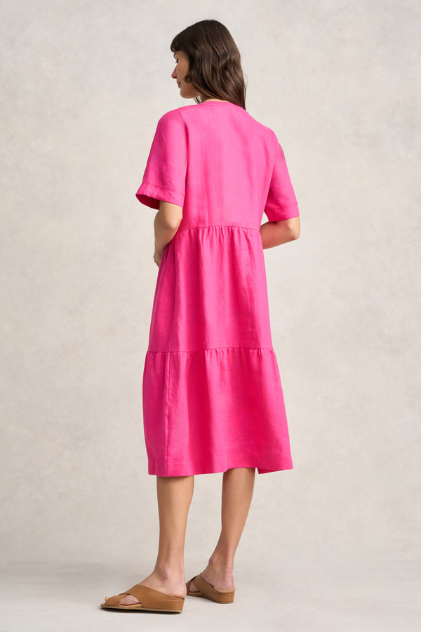 Tiered Linen Dress