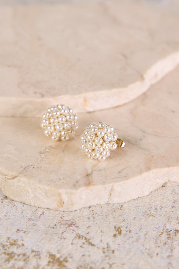 Pearl Cluster Earrings