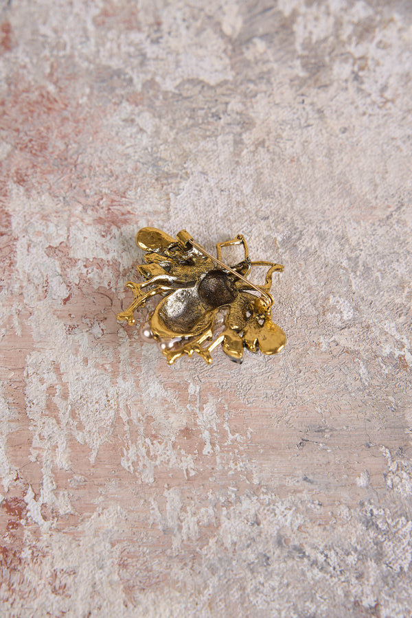 Pearl Insect Brooch