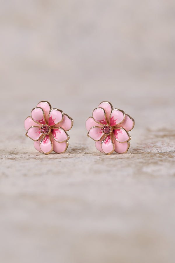 Pink Floral Earrings