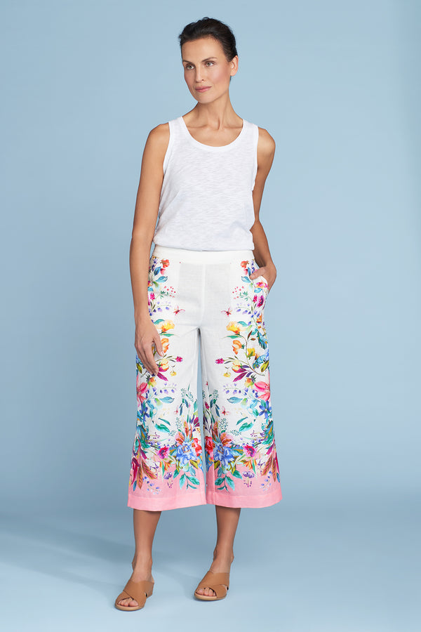 Printed French Linen Culotte