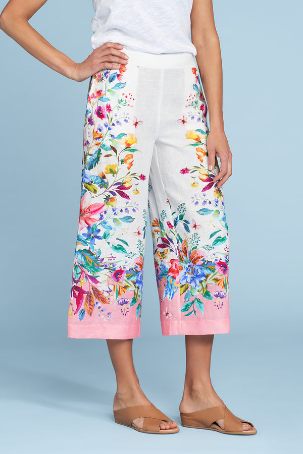 Printed French Linen Culotte